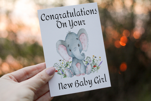 New Baby Girl Card, Congratulations for New Baby